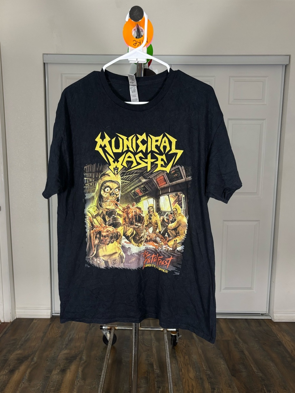Gildan Black T-Shirt with Yellow Graphic